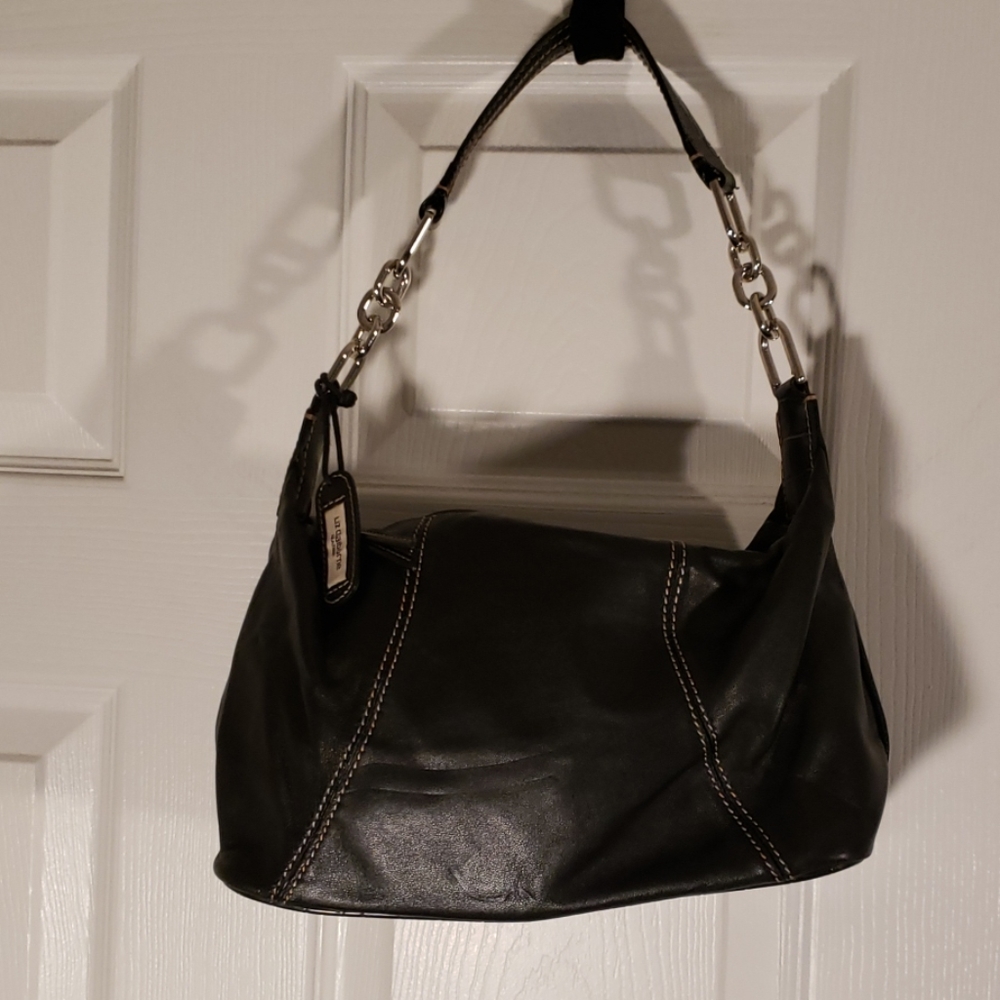 Liz Claiborne black leather handbag